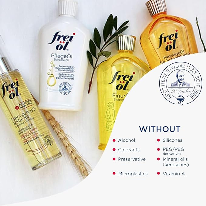 Massage Body Oil for Pregnant Woman – Maternity Skincare Oil, Skin Elasticity Increase by 35% – Prevents Stretch Marks, Safe to use for mom and Baby – Vegan, 200 ml / 6.76 Fl Oz