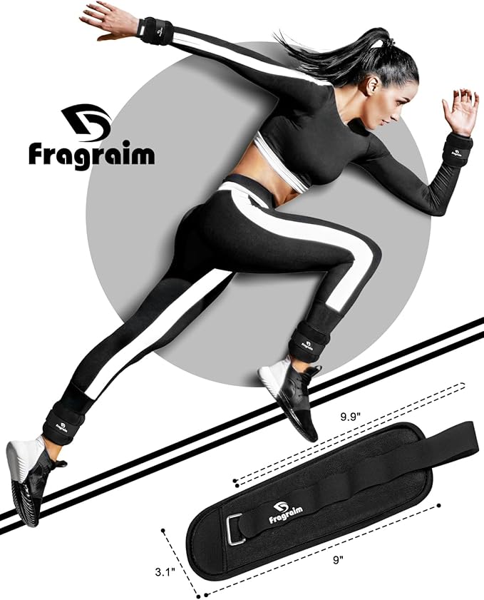 Ankle Weights, 1/2/3/4/6/8/10 LBS 1 Pair Wrist Leg Arm Weights for Women, Kids and Men, Comfortable and Soft, Perfect for Dancing, Running, Walking, Fitness, Workout, Physical Therapy