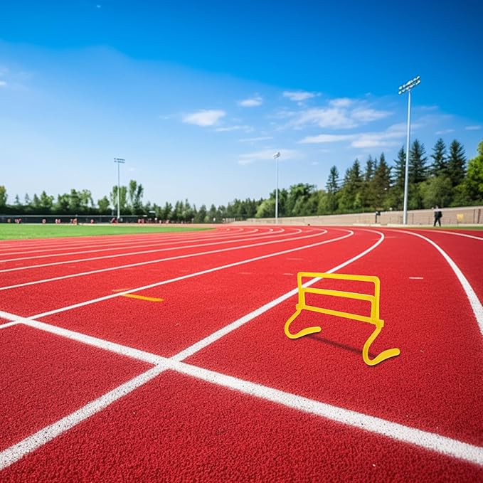 Adjustable Height Football Training Agility Hurdles Set, Detachable Speed Hurdles for Soccer Workout, Yellow Agility Speed Training Equipment for Athletes