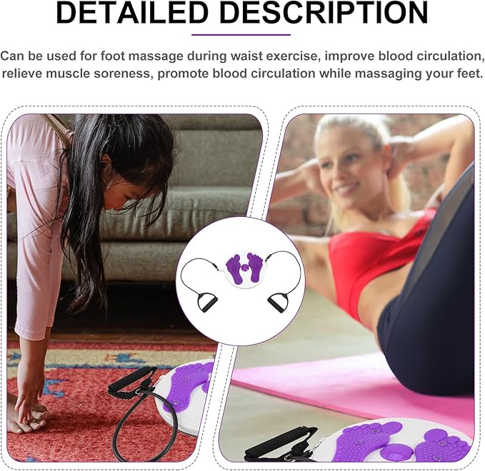 Twisting Waist Disc with Rope, Slimming Exercise Rotating Board for Home Fitness, Female Waist Trainer Massage Abdominal Workout Equipment
