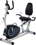 Recumbent Exercise Bike for Seniors - Quick Adjust Seat, Magnetic Recumbent Bike with Quiet 16-Level Resistance, 400LB Weight Capacity, Backlit LCD Monitor, Heart Rate Handle