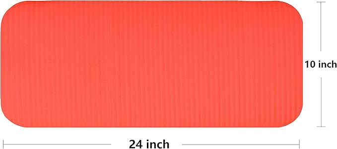 Fitvids All Purpose 1/2-Inch Extra Thick High Density Anti-Tear Exercise Yoga Mat and Knee Pad with Carrying Strap, Multiple Colors
