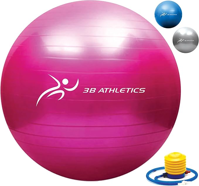 Anti-Burst Yoga Ball for Pregnancy, Slip Resistant Exercise Ball, 2 Sizes – Fitness Equipment for Home Gym, Exercise Equipment for Women, Pregnancy Must Haves, Maternity Support, Home Gym Accessories