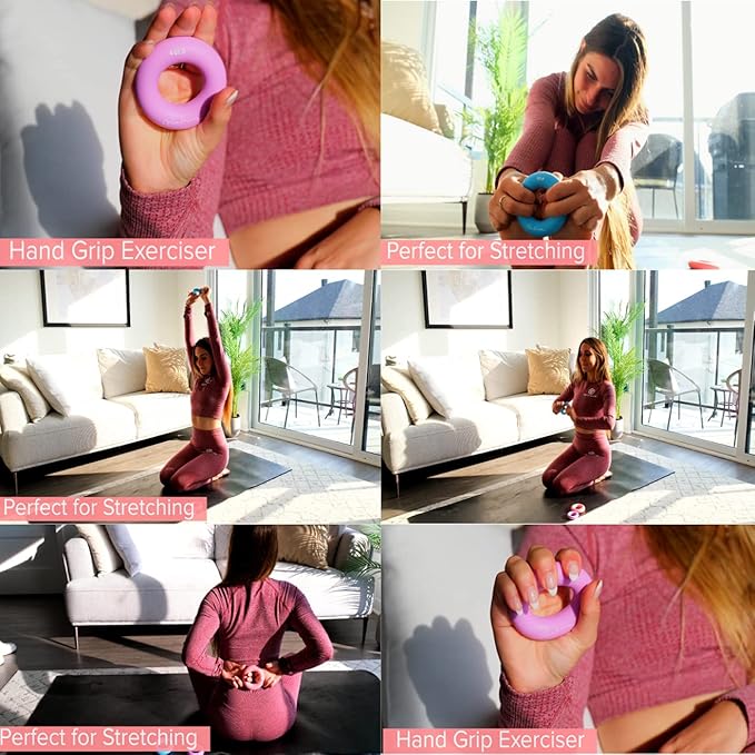 Smart Exercise Rings - Hoop Extra Weight - Hand Exerciser - Pilates Ring - Grip Strength Trainer - Compatible with Smart Weighted Hoop - Ideal for Fitness, Rehabilitation, Yoga