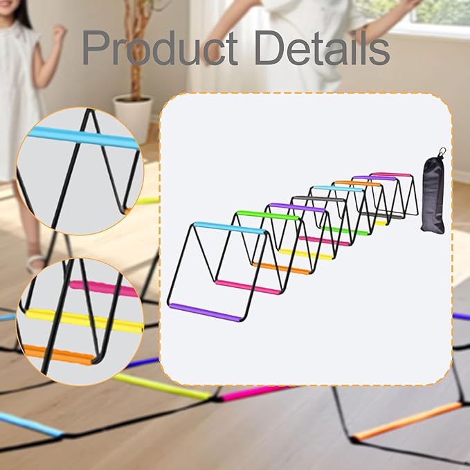 Agility Ladder Jumping Hurdles for Men Women and Kids Flexible Football Footwork Ladders Speed Ladder for Outdoor Sports