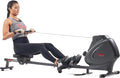 Sunny Health & Fitness Foldable Magnetic Rower, Long Rail & Extended Inseam Range for Home Cardio Workout, Free SunnyFit Training App, Optional Footplate for Standing Exercises