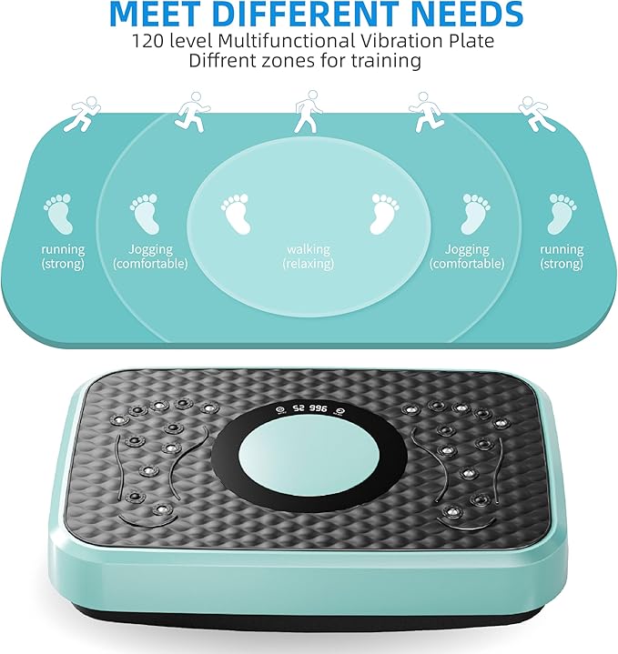 Vibration Plate Exercise Machine – Lymphatic Drainage & High-Intensity Fat Burner, 150-Speed Adjustable Fitness Platform for Full Body Workout, 450 lbs Capacity Home Gym Equipment (Men/Women)