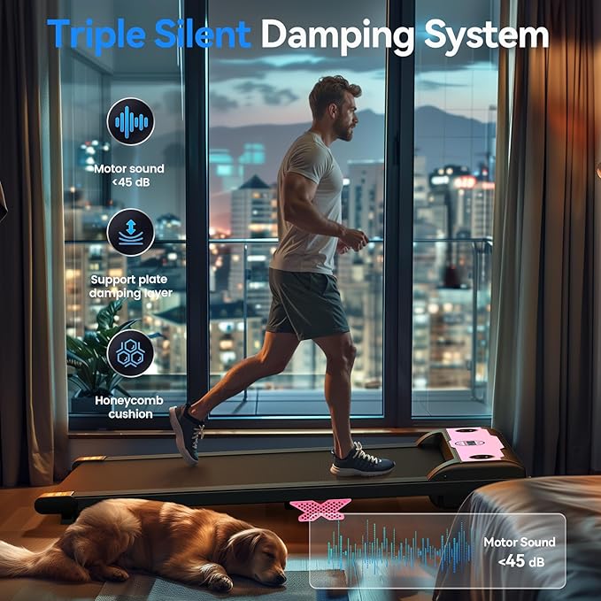 Walking Pad with Incline, 2.5HP Under Desk Treadmill, 3 in 1 Portable Treadmill with Remote Control, LED Display, Hidden Safety Switch, Mini Walking Jogging Machine for Home Office