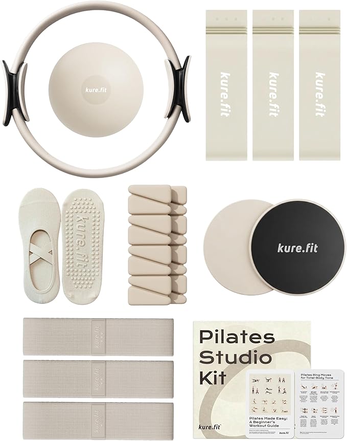 Pilates Kit for Women – Home Pilates Equipment Set with Ring, Ball & Resistance Bands | Pilates Starter Kit with Accessories in Gift Box
