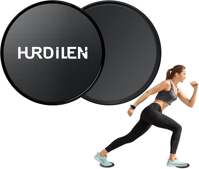 Core Sliders, Exercise Gliding Discs Dual Sided Use on Carpet and Hardwood Floors, Lightweight and Perfect Fitness Apparatus for Training Abdominal Core Strength