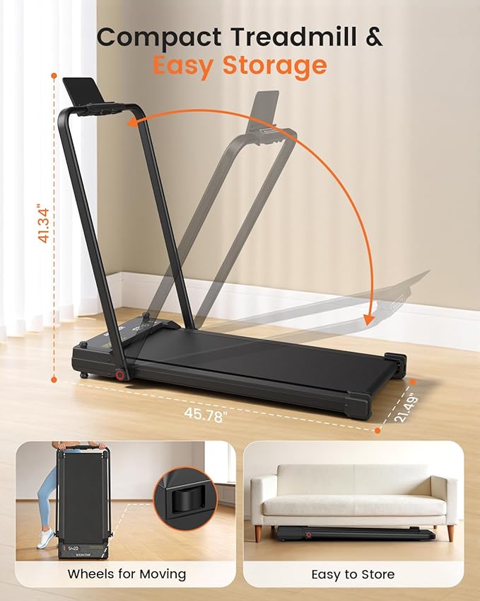 ANCHEER Walking Pad Treadmill with Foot Massage/Vibration Massage, Versatile Walking Pad with Incline and Handle Bar, 3.5HP Foldable Treadmill for Home/Office/Apartment