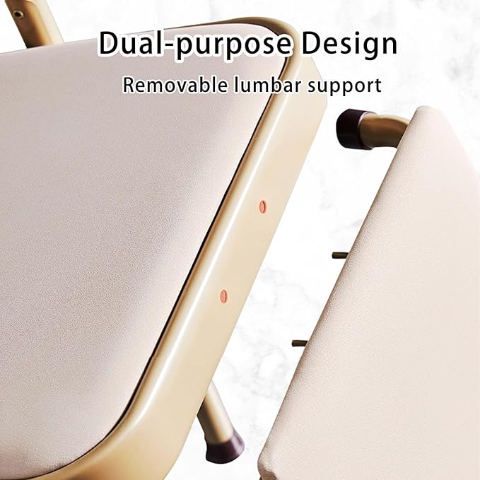 Yoga Auxiliary Chair with Lumbar Back Support Folding YogaChair for Adults Pilates Chair Special Auxiliary Reinforced Yoga PU All Steel Yoga InversionChair for Home Workouts(Camel)