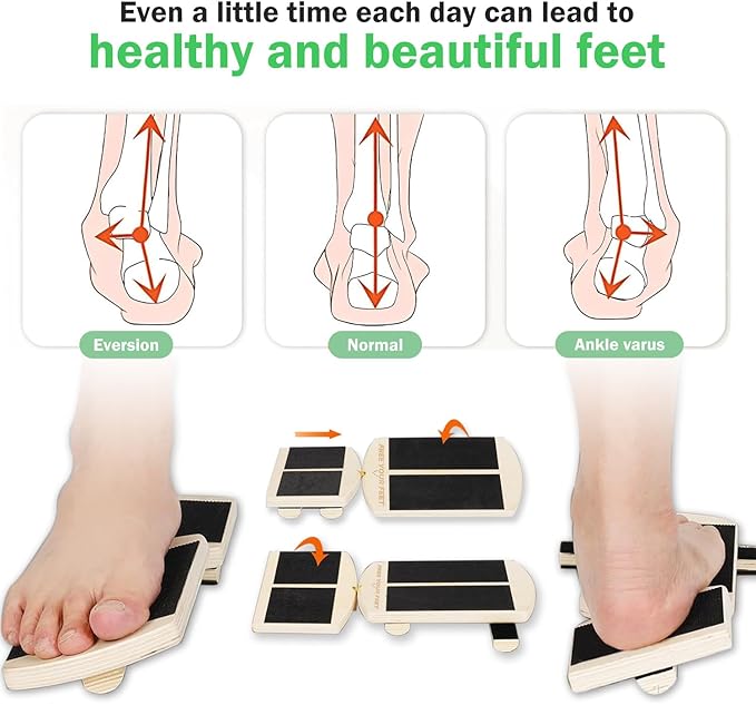 Adjustable Ankle Balance Board - Non-Slip Plantar Fasciitis Rehab Trainer for Home Gym