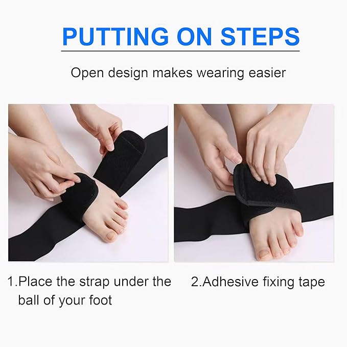 Stretching Strap Yoga Strap: Foot Drop Fascitis Plantar Ankle Training Belt, Foot Drop Exercise Strap, Professional Elastic Exercise Bands for Knee, Hips, Hamstrings