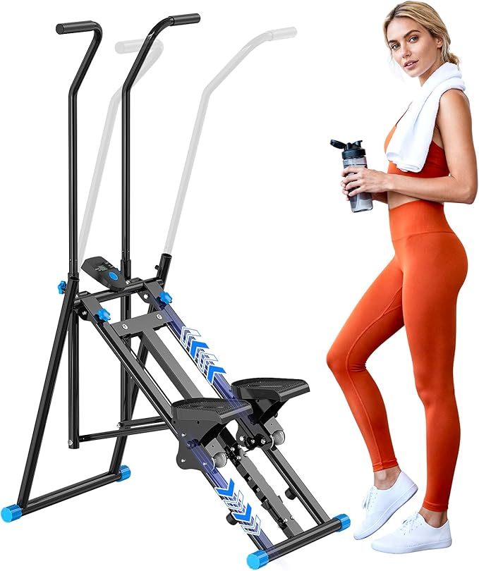 Stair Stepper for Home,Stair Climber Foldable,Large Pedal Vertical Climber Machine for Full-Body Workout,Steppers for Exercise at Home with 300LBS Loading Capacity