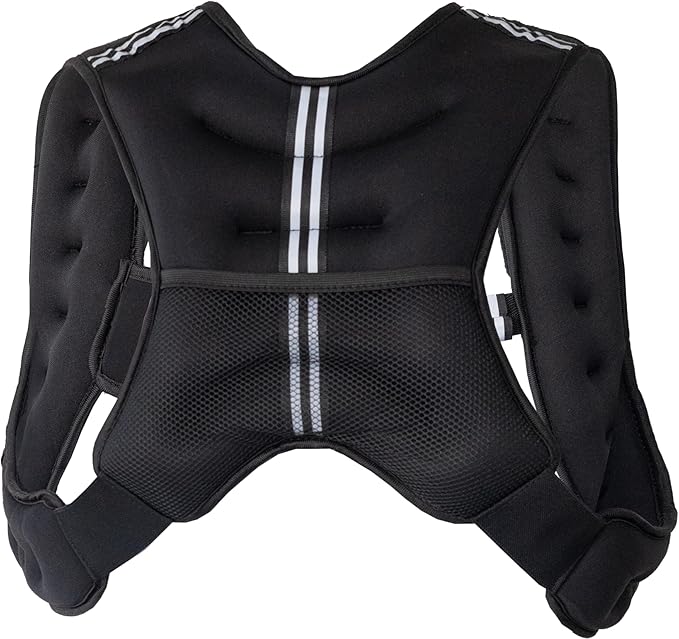 Roc Outdoors Weighted Vest W/ Rub-Free Technology for Woman and Men, 5lb/10lb/15lb/20lb/30lb Weight Vest with Reflective Stripe for Workout, Strength Training, Running, Walking, Fitness, Weight Training, Weight Loss, Weightlifting