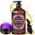 Massage Oil for Massage Therapy,﻿Lavender Oil with Massage Roller Ball & Thumb Saver,SPA Relaxing Oi for Soothing,Massage Kit Spa Gifts for Him Her,Gifts for Men Women