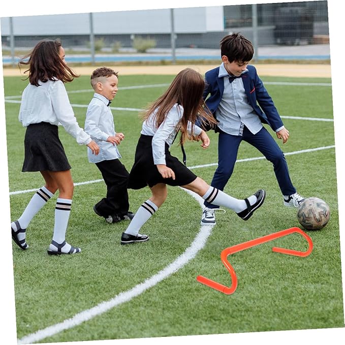 Zerodeko 4pcs Athletic Hurdles Lightweight Portable Preschool Training Equipment for Agility Speed Coordination Development Indoor Outdoor Use