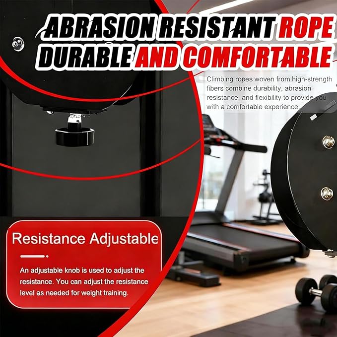 Endless Rope Trainer | Adjustable Resistance Trainer Machine For Home Gym | Suspension Endless Rope Pulley| 330lb Load Capacity, 30kg Max Resistance For Full Body Workout,Strength Training