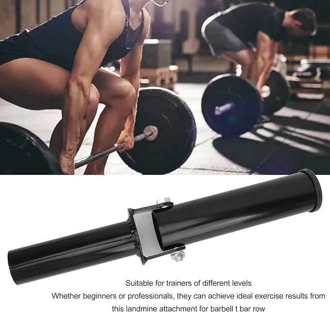 T Bar Row Landmine Attachment for Bar, Gym Equipment for Training, Strength Exercise Equipment with Stable Iron Construction, Multi Functional