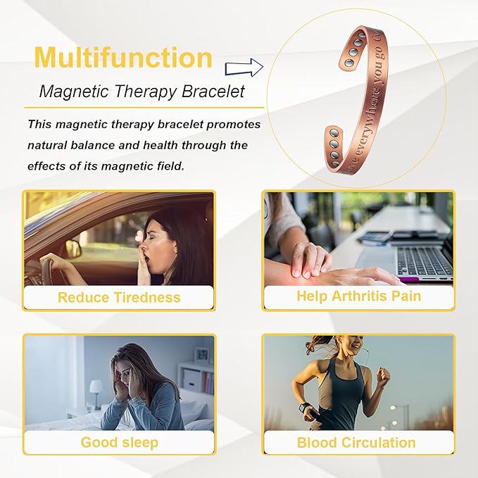 Copper Magnetic Bracelet for Women, 99% Pure Copper Adjustable Bracelet, Fashsion Jewelry Presents (0946Q9)