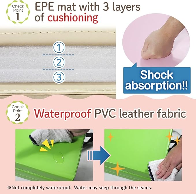 Gymnastics Mat Folding Stretch Mats 75"x31"x1.2" Exercise Muscle Training Children Play Horizontal Bar Mat Yoga Sports Soundproof Home Use