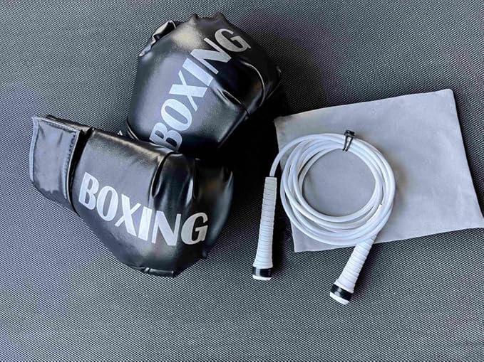 Boxing Jump Rope - Tangle-Free, 16% Heavier than Regular PVC Ropes, Adjustable Length, Hand-Wrapped Anti-Slip Grip Band Included - Ideal Skipping Rope for Boxing Training