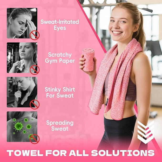 Microfiber Gym Towels for Showering Working Out Quick Dry Negative ions Large Middle Small Sizes Lightweight Gym Towel for Men Women Tennis Sports Towels for Body Hot Yoga Fitness Essentials