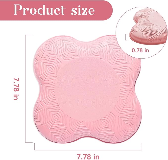 2 Packs Yoga Knee & Elbow Cushions - Extra Thick Foam for Knees, Elbows, Wrists, Hands & Head - Pilates & Kneeling Pads - Support Foam Pads for Women & Men