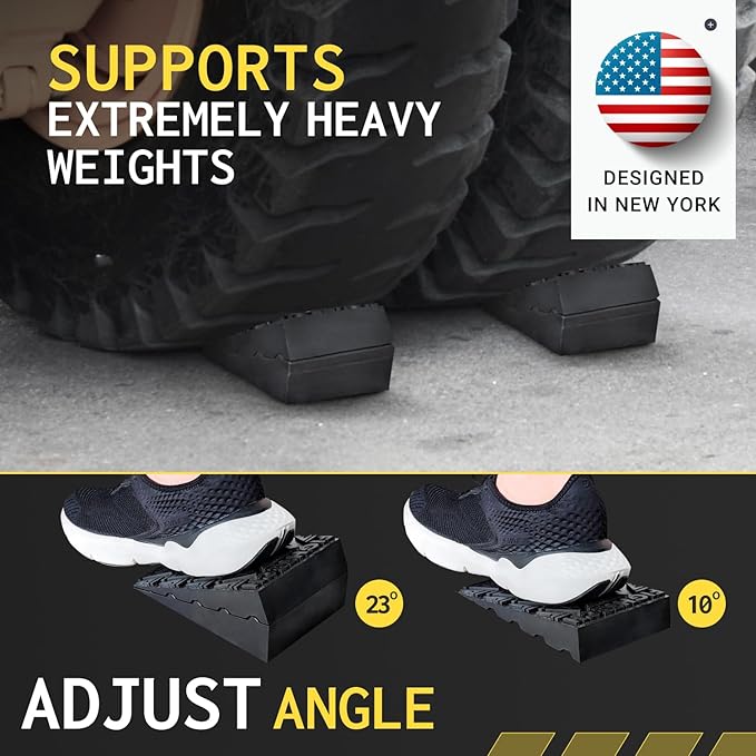 Squat Wedge Block for Elevated Heel Squats and Deadlifts - Improve Mobility, Balance, and Strength - Non-Slip, Versatile Trainer Aid