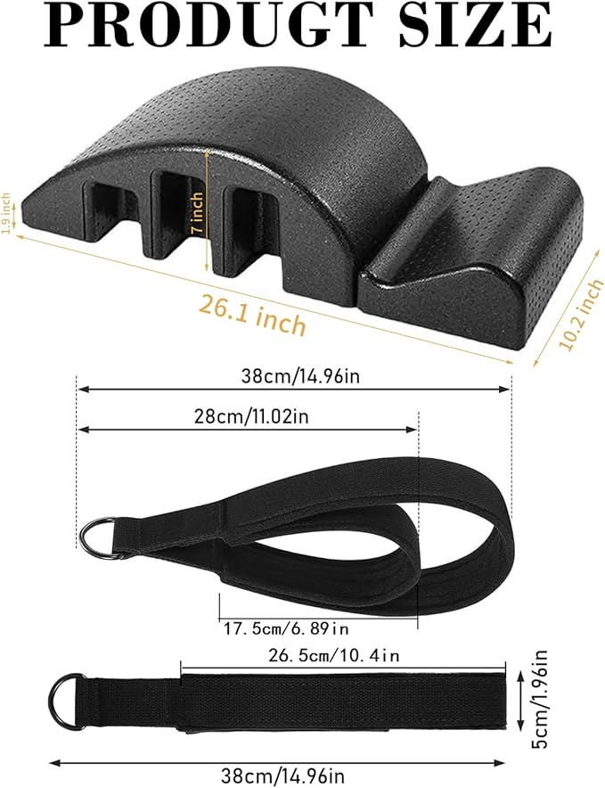 Pilates Barrel with Pilates Straps, Pilates Arc, Spine Corrector, Spine Fitter & Posture Support,Reformer Accessories for Back Flexibility, Rehabilitation, and Core Strength