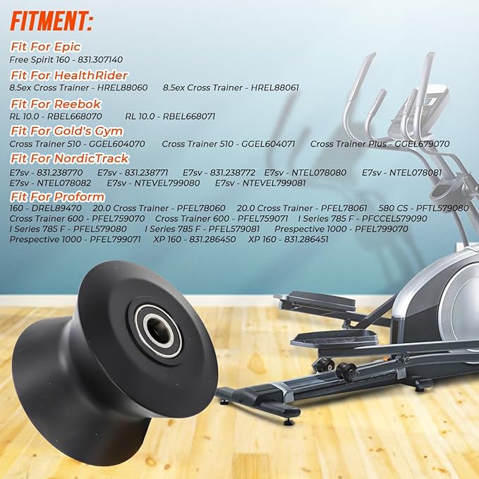 Elliptical Leg Roller 238880 -Fit for Proform Freespirit Gold's Gym HealthRider NordicTrack Reebok (Icon)