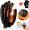 Rehabilitation Robotic Gloves for Stroke and Hemiplegia Recovery, Rechargeable Stroke Hand Recovery Device, Hand Function Training, Finger Exerciser Device for Arthritis Patients (Orange Left Hand M)
