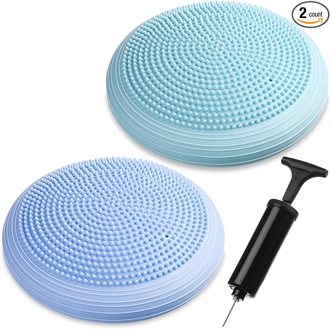 Libima 2 Pcs Wobble Cushion Wiggle Seat Flexible Sensory Seating Balance Disc Board for Men Women Physical Exercise Improving Posture Home Office