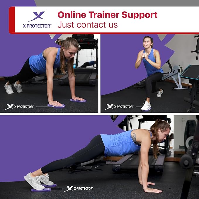 X-Protector Sliders for Working Out - 2 PCS - Double-Sided Exercise Sliders for Hard & Carpeted Floors - Gliders for Exercising!