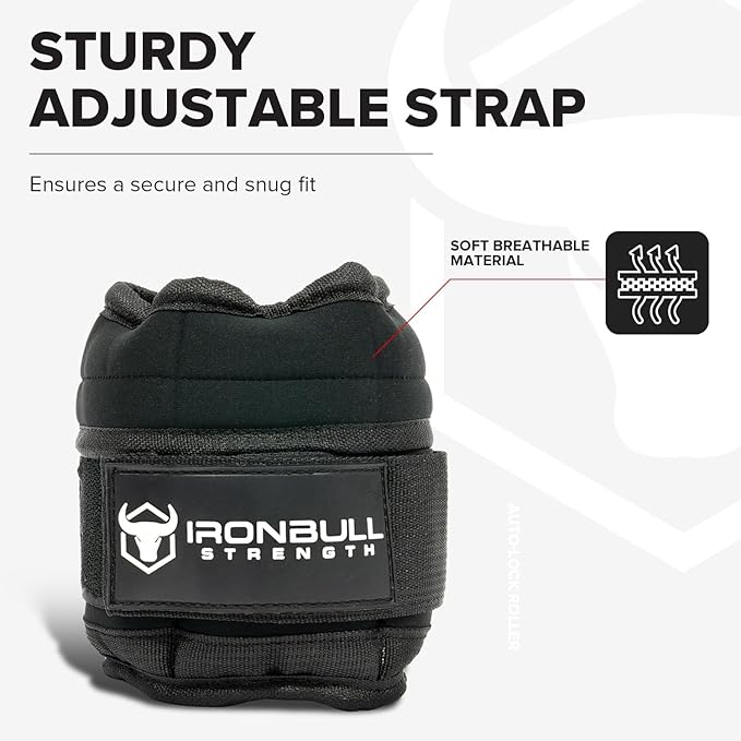 Adjustable Ankle Weights (10lbs/Pair) - Weighted Ankle Weight for Walking, Gym and Exercise - 2, 4, 6, 8, 10 LB Leg Weight Set with Straps for Women and Men - 1-5 lbs Each Ankle Adjustable for Weight Lifting