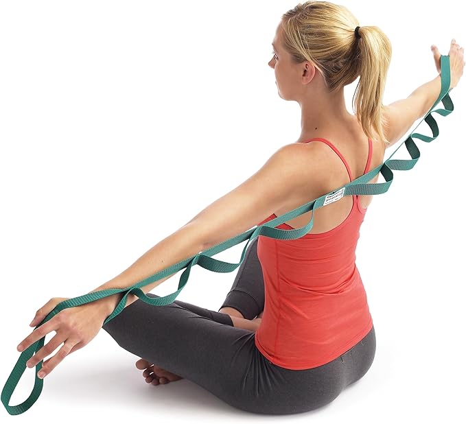 OPTP The Original Stretch Out Strap With Exercise Pilates Essentials Book - USA Made Top Choice for Physical Therapy, Pilates Stretching or Knee Therapy