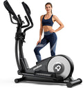 pooboo Elliptical Machine, Elliptical Exercise Machine with 16-Level Resistance&Quiet Magnetic Driving System, Elliptical Machine for Home with LCD Monitor,15.5-17IN Stride, 350LBS Weight Capacity
