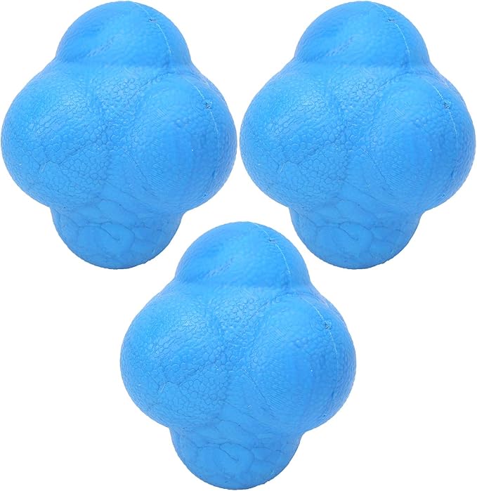 Reaction Ball, Hex Bounce PR Coordination Reflex Exercise Sports Fitness Training Ball 3pcs