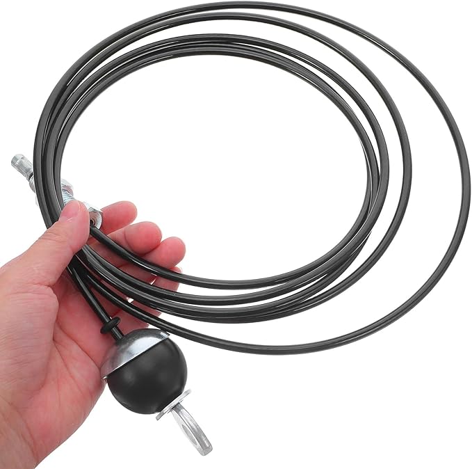 Gym Cable Pulley System Attachment 5mm Thick Steel Wire Rope with Stopper Ball and Screw for Home Strength Training Equipment Replacement