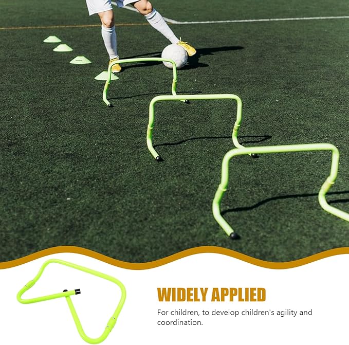 COHEALI Football Training Hurdles Adjustable Height 2-Level PVC Plastic Agility Hurdles Lightweight Speed Training Equipment for Soccer Practice