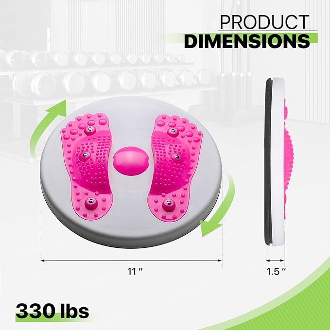 Ab Twister Board with 4 Mangets Reflexology Abdominal & Stomach Exercise Equipment for Slimming and Strengthening