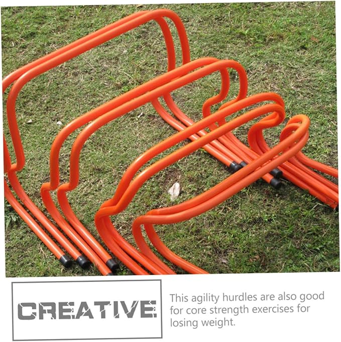 2 Pcs Plastic Speed Hurdles 15cm Wear-Resistant Agility Training Equipment for Youth Soccer Football Running Training
