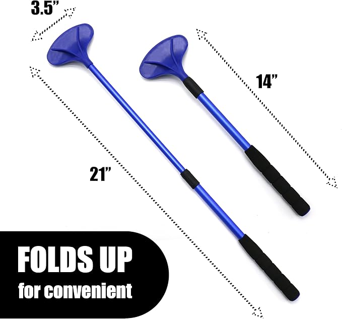 EASACE 2 Pack Back Scratcher for Women Men Extendable with Strong ABS Massage Head, 21inch Body Scratcher for Adults - Pets Compact - Retractable