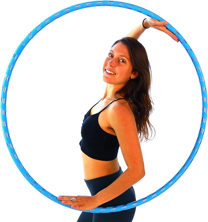 Weighted Beginner Fitness Hula Hoop for Adults - Exercise Hoop for Weight Loss & Core Workout - Large Diameter Hoop for Easy Learning - Handmade in USA - Multiple Sizes & Colors