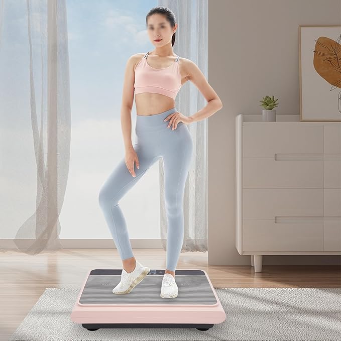 Vibrating Plate Exercise Machine, 110V Vibration Platform Machines 200W Shake Plate for Living Rooms and Bedrooms 21.25 x 13 x 4.72 Inch