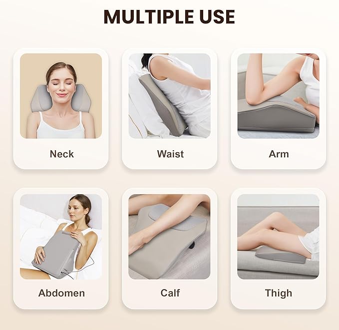 Shiatsu Back and Neck Massager with Heat, FSA Eligible HSA Deep Tissue Back Massager for Pain Relief, Massage Pillow with Vibration for Neck Shoulder