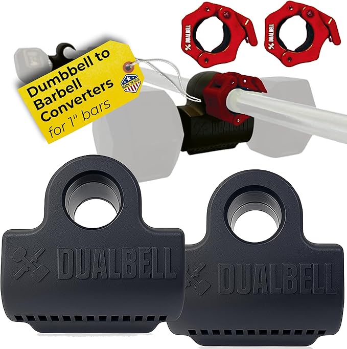 Dumbbell Barbell Converter - Dumbbell Converter Home Gym Equipment, for 1" Standard Bars, Up to 250lb Capacity Barbell Adapters- Versatile Weight Lifting Set, Suitable for Men and Women