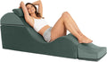 Avana Kami Convertible Chaise/Bed Bench for Yoga & Massage - 2-in-1 End of Bed Ottoman with Concealed Fold Out Yoga Lounge Chair, 18" Wide, Microvelvet Deep Teal