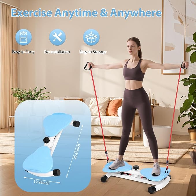 waist twister，waist twisting machine twister board with 300 lbs Weight Capacity, Noiseless Fitness Tool Foot Massage, Core Workout for Belly Fat Loss Anti-Slip Home Gym Equipment for Women Men Grey